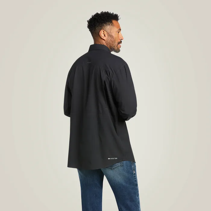 Rings ARIAT MENS CLOTHING ARIAT MENS VENTTEK OUTBOUND CLASSIC LONG SLEEVE SHIRT BLACK