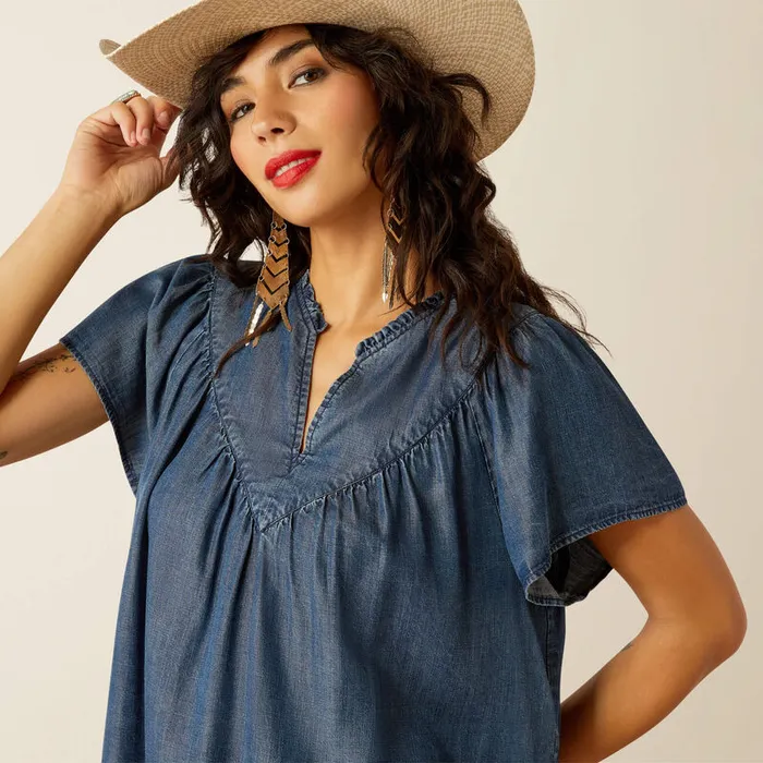 Rings ARIAT WOMENS EMMA TOP MEDIUM BLUE ARIAT CLOTHING