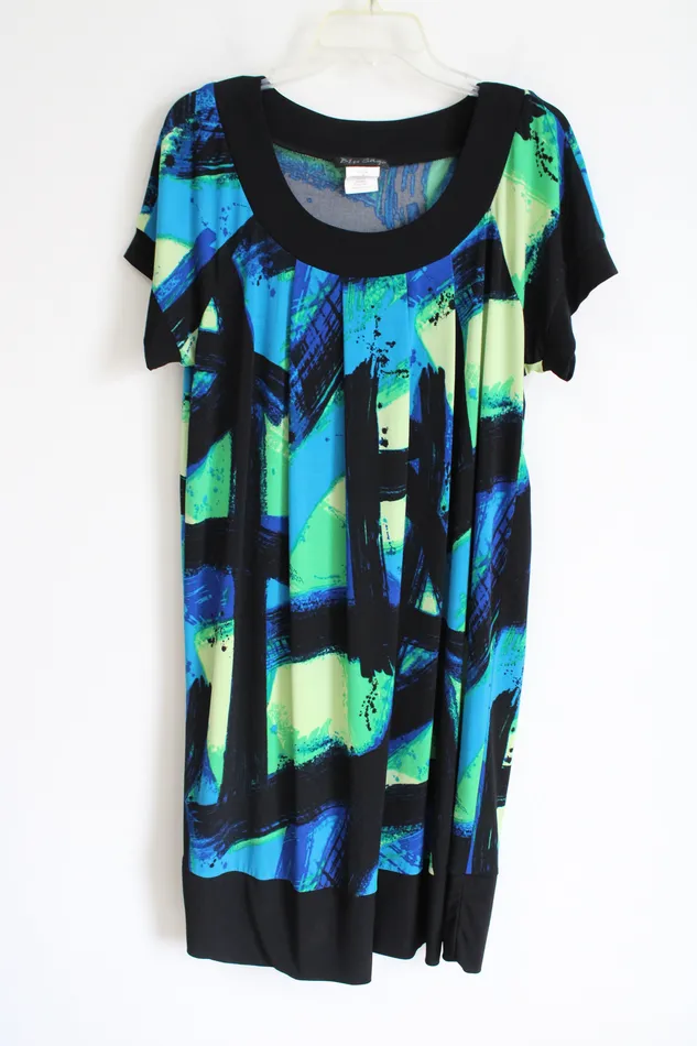 Rings Blu Sage Blu Sage Blue Green Black Dress 14W