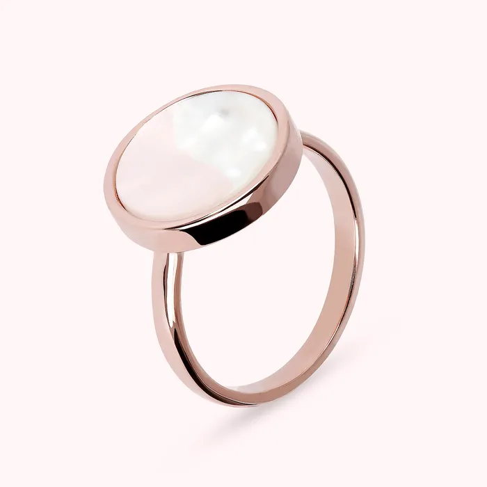 Rings Bronzallure Anello Cocktail con Tondo in Pietra Naturale