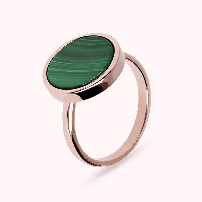 Rings Bronzallure Anello Cocktail con Tondo in Pietra Naturale