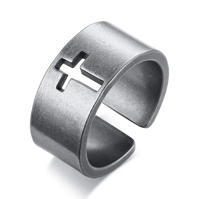 Rings Christian Ring br Cut Out Cross Lords Guidance