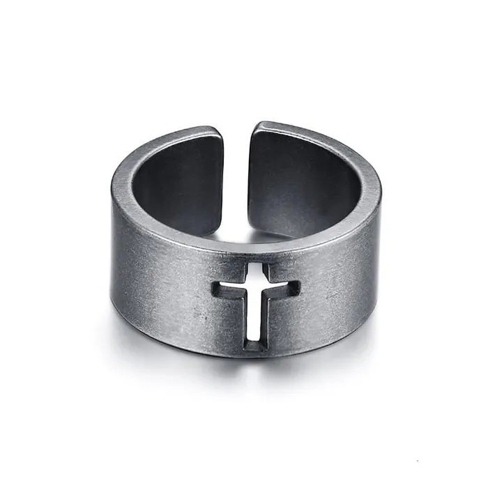 Rings Christian Ring br Cut Out Cross Lords Guidance