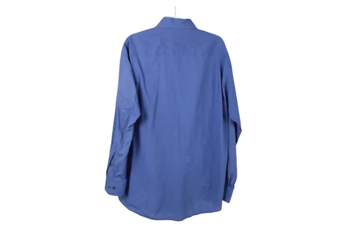 Rings Claiborne TWeave Blue Button Down L Claiborne