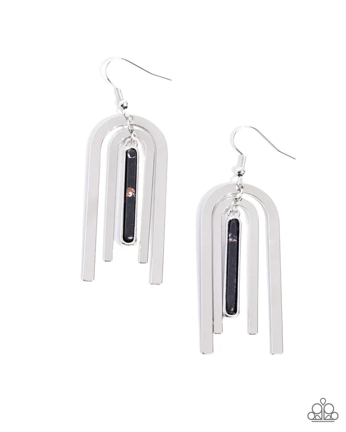 Rings Coarse Conversation Black Paparazzi Accessories