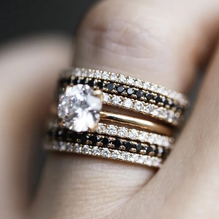 Rings Consider Bridal Black Diamond Twinkle Band Eternity Rings Consider Bridal Black Diamond Twinkle Band Eternity