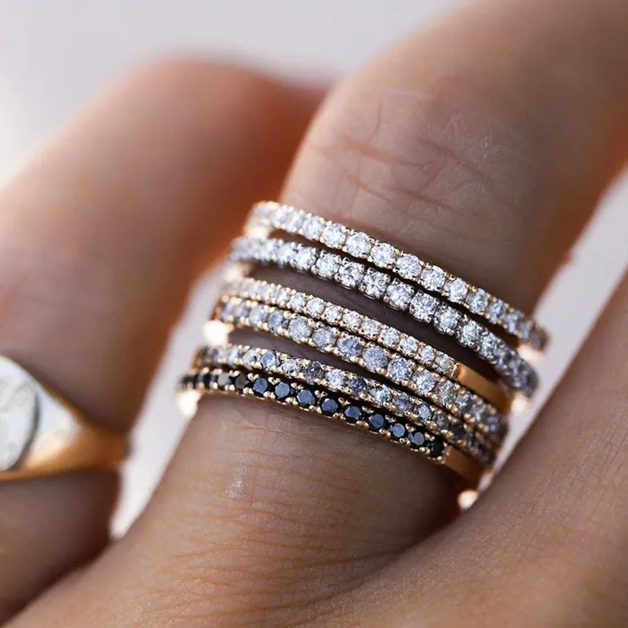 Rings Consider Bridal Black Diamond Twinkle Band Eternity Rings Consider Bridal Black Diamond Twinkle Band Eternity