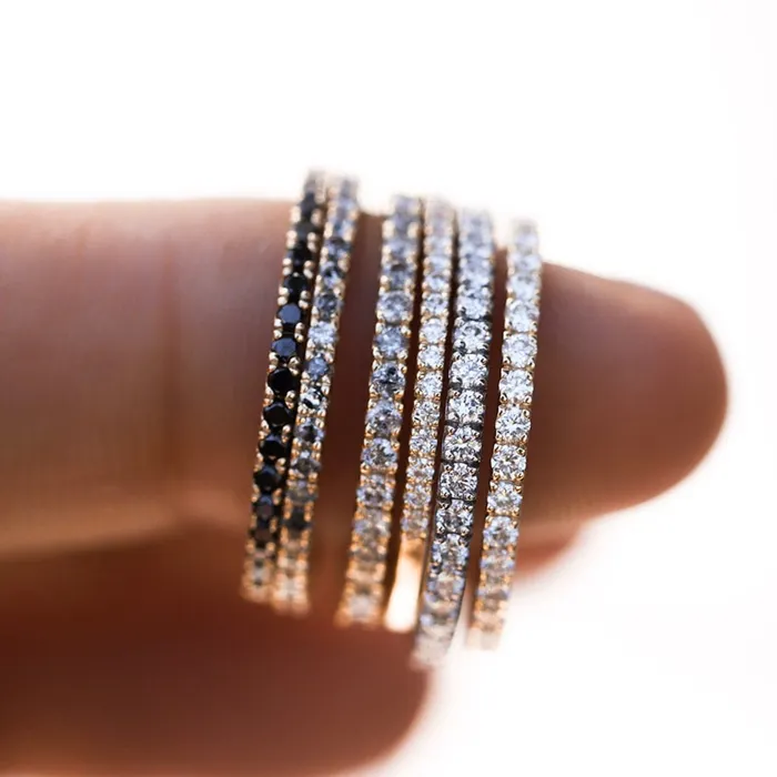 Rings Consider Bridal Black Diamond Twinkle Band Eternity Rings Consider Bridal Black Diamond Twinkle Band Eternity