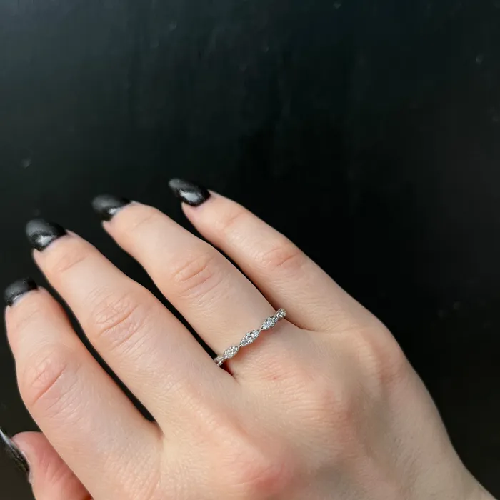 Rings Diamond South 14K White Gold 030 CTW Diamond Band