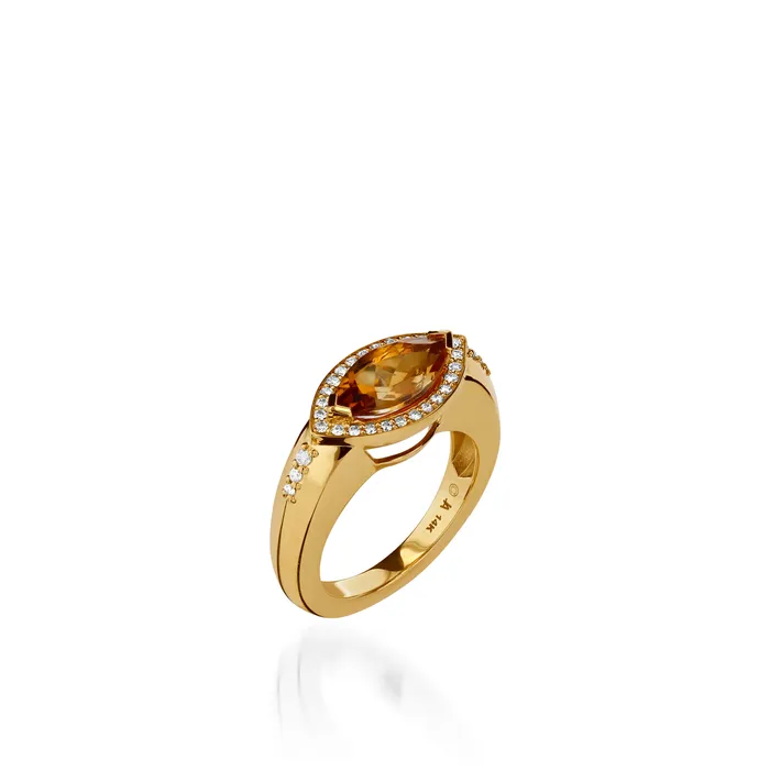 Rings Elixir Gemstone Stack Ring with Diamonds John Atencio