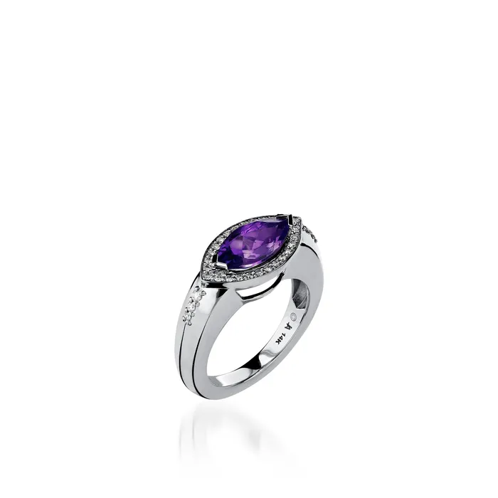 Rings Elixir Gemstone Stack Ring with Diamonds John Atencio