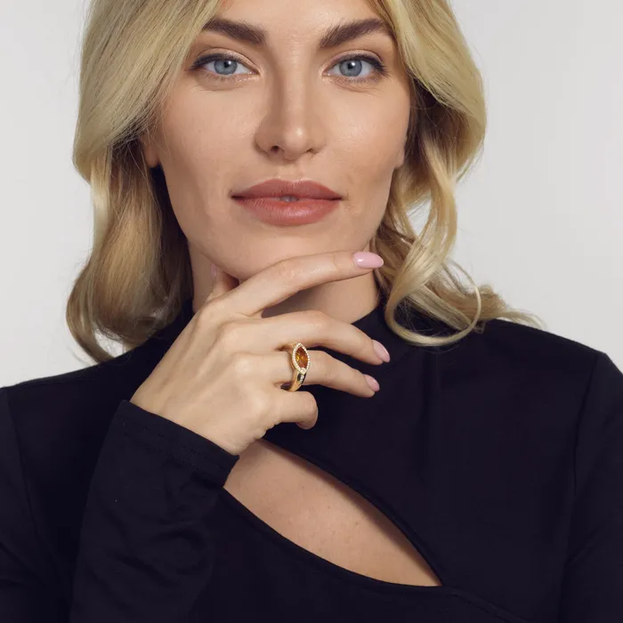 Rings Elixir Gemstone Stack Ring with Diamonds John Atencio