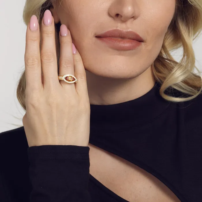 Rings Elixir Gemstone Stack Ring with Diamonds John Atencio