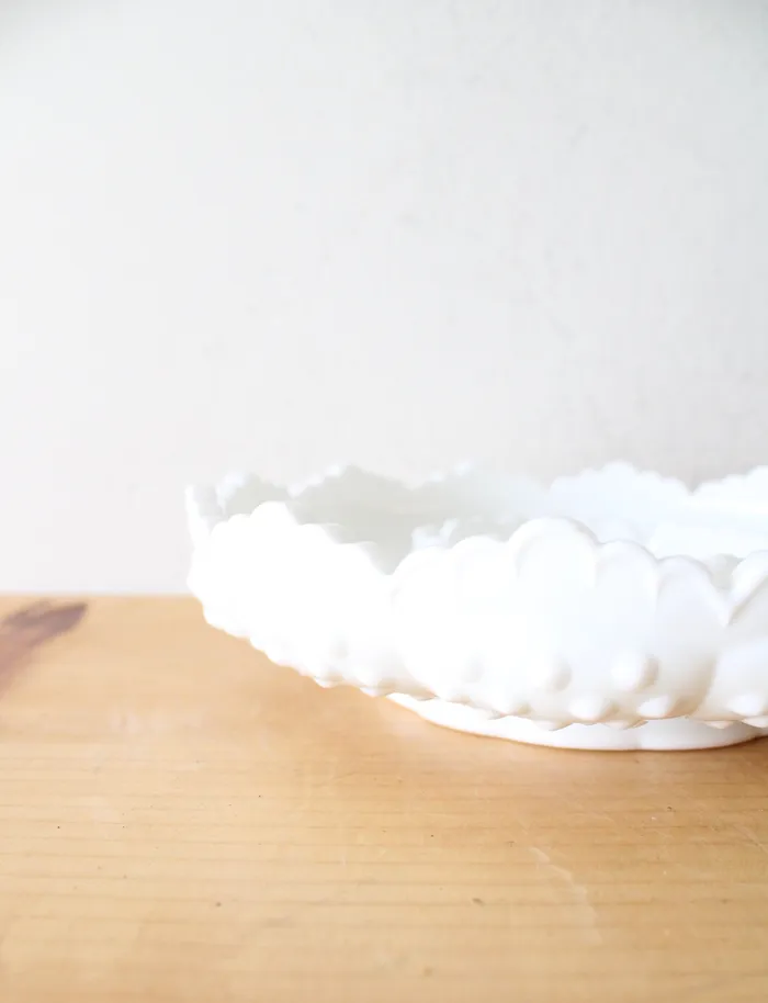 Rings Fenton Fenton Hobnail Milk White Chip Dip Dish