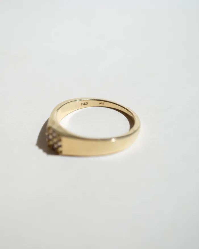 Rings Foe Dear Duetto Signet Ring Purple Yellow