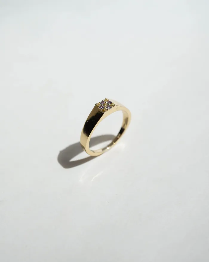 Rings Foe Dear Duetto Signet Ring Purple Yellow