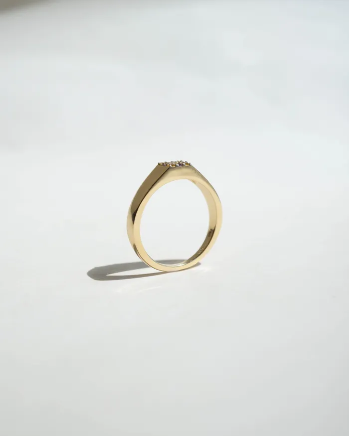 Rings Foe Dear Duetto Signet Ring Purple Yellow
