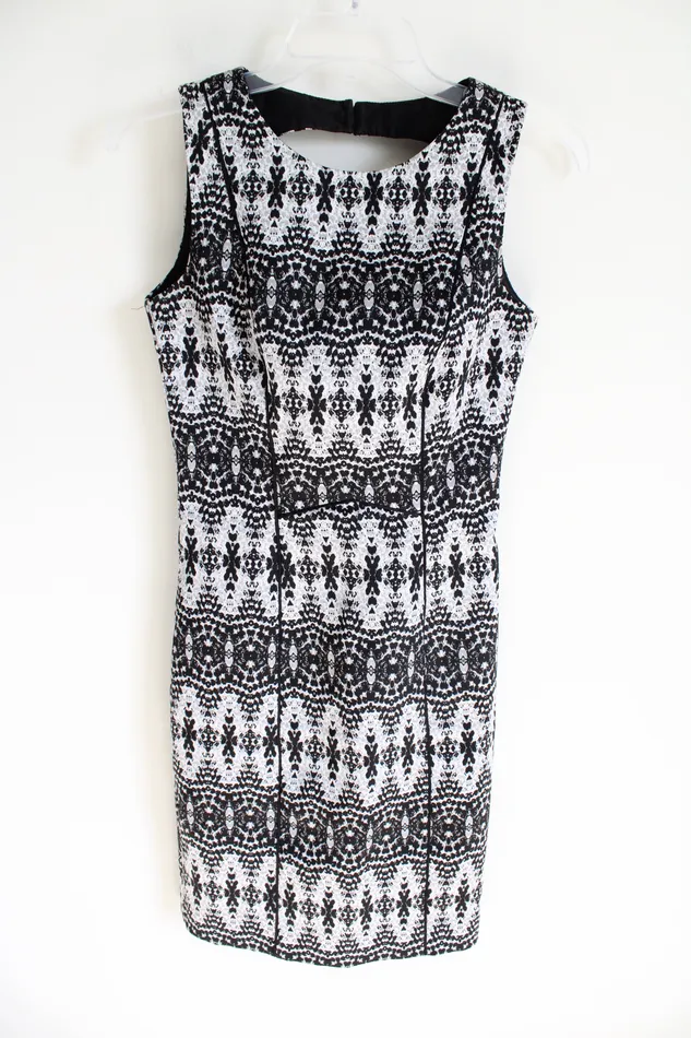 Rings HM HM Black Gray Snakeskin Patterned Fitted Dress 4