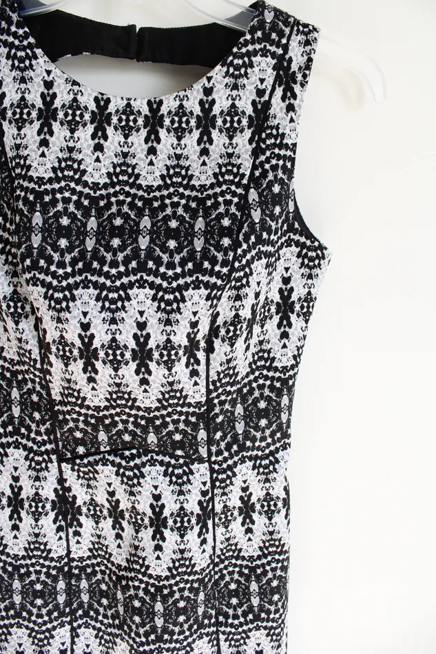 Rings HM HM Black Gray Snakeskin Patterned Fitted Dress 4