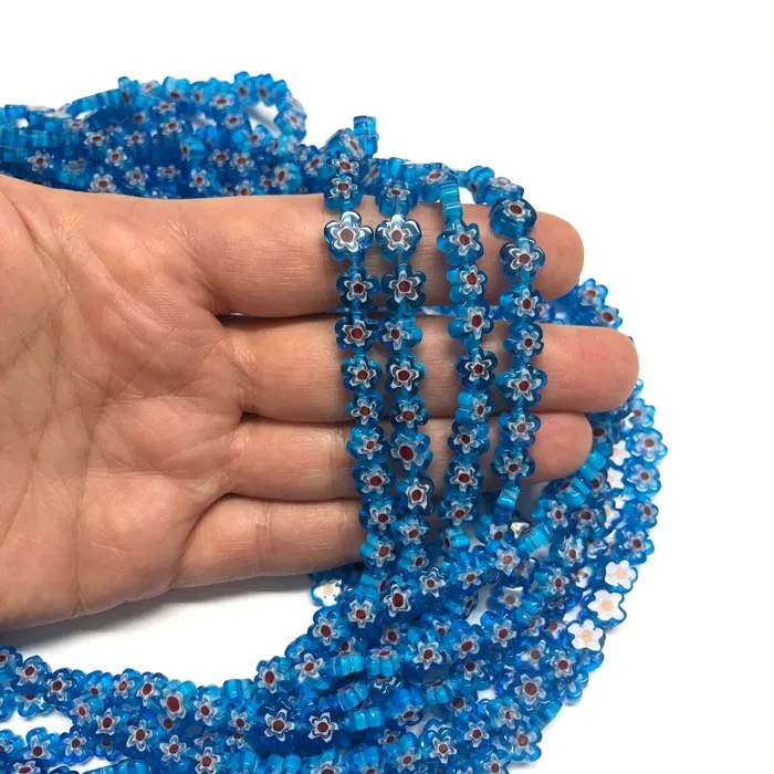 Rings Hand Made Murano Glass Daisy Beads Peppy Beads