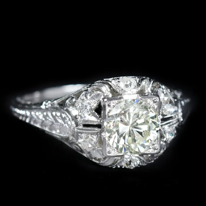 Rings Jack Weir and Sons Inc Art Deco GIA 100 Carat Old European Cut Diamond Engagement Ring Rings Jack Weir and Sons Inc Art Deco GIA 100 Carat Old European Cut Diamond Engagement Ring
