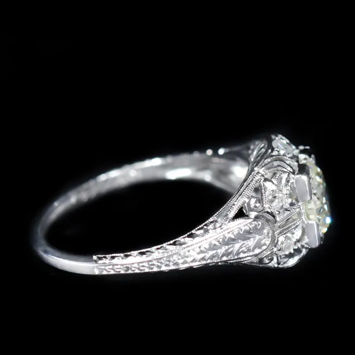 Rings Jack Weir and Sons Inc Art Deco GIA 100 Carat Old European Cut Diamond Engagement Ring