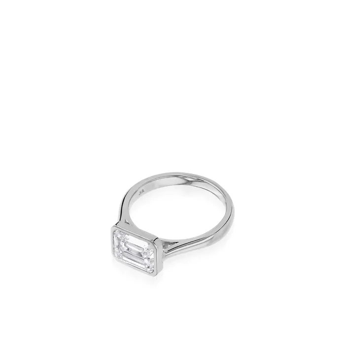 Rings John Atencio Grace Bezel Set Yellow Gold Engagement Ring