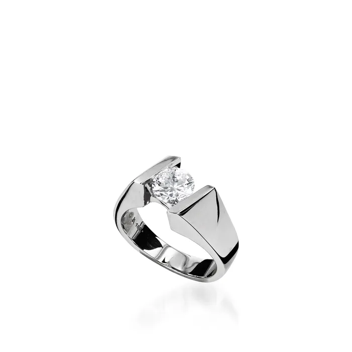 Rings John Atencio Techla White Gold Engagement Ring