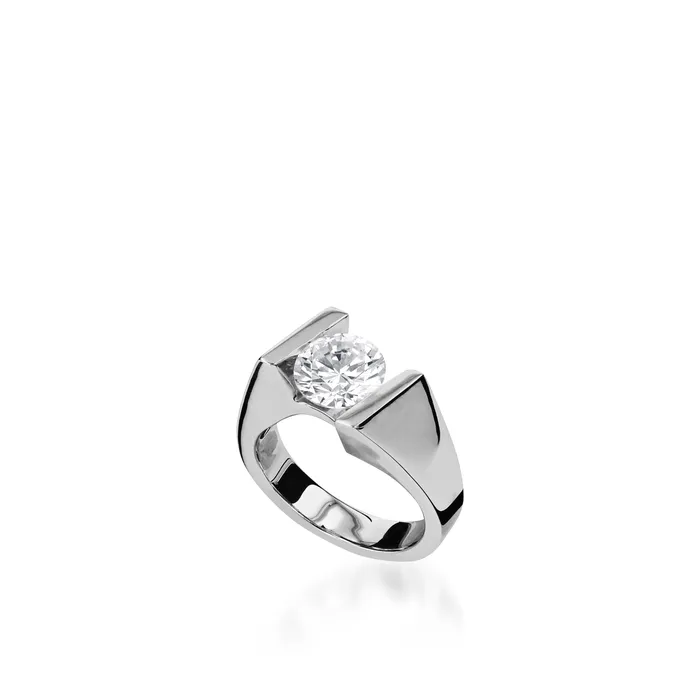 Rings John Atencio Techla White Gold Engagement Ring