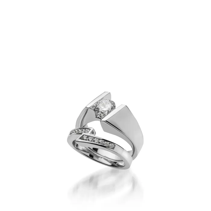 Rings John Atencio Techla White Gold Engagement Ring