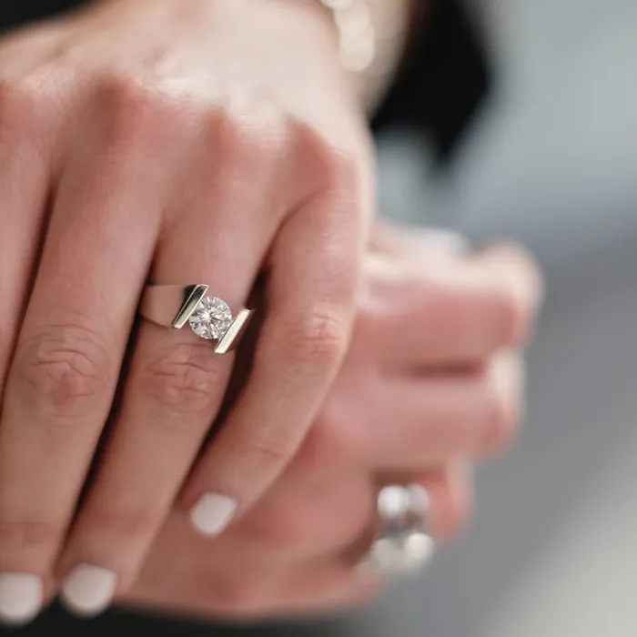 Rings John Atencio Techla White Gold Engagement Ring