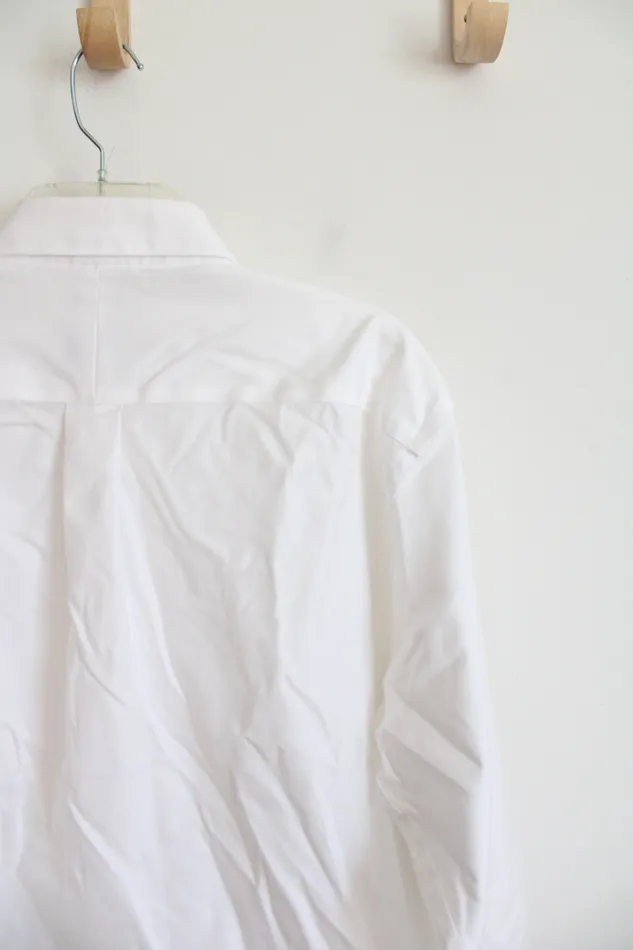 Rings Jos A Bank Jos A Bank 1905 NonIron Slim Fit Button Down White Cotton Shirt 16536 L