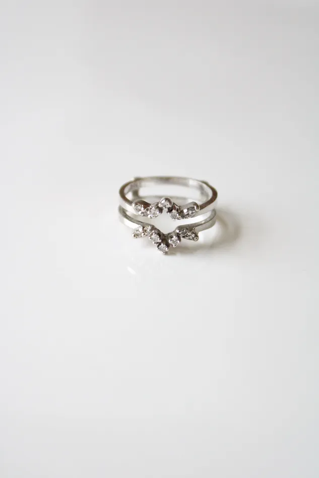 Rings Jubilee Thrift 14KT White Gold Enhancer Ring Size 6