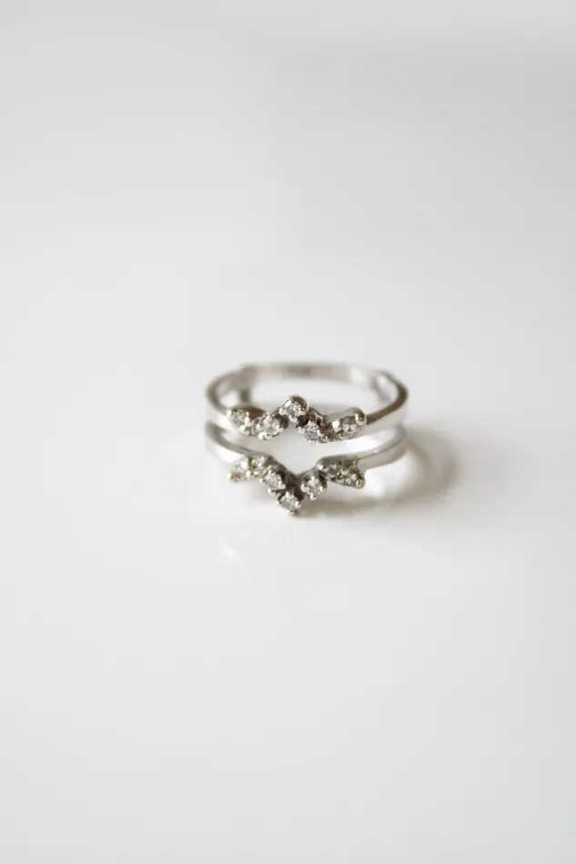 Rings Jubilee Thrift 14KT White Gold Enhancer Ring Size 6