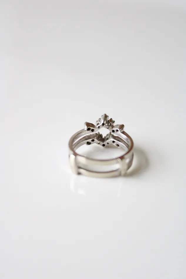 Rings Jubilee Thrift 14KT White Gold Enhancer Ring Size 6