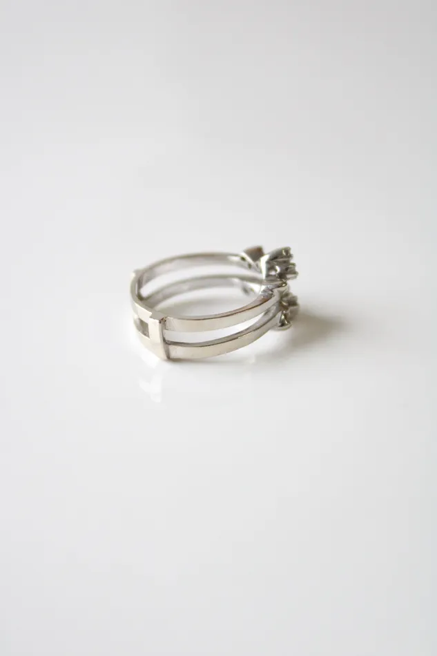 Rings Jubilee Thrift 14KT White Gold Enhancer Ring Size 6