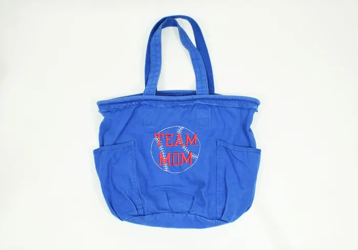 Rings Jubilee Thrift ThirtyOne Retro Metro Blue Team Mom Tote Bag