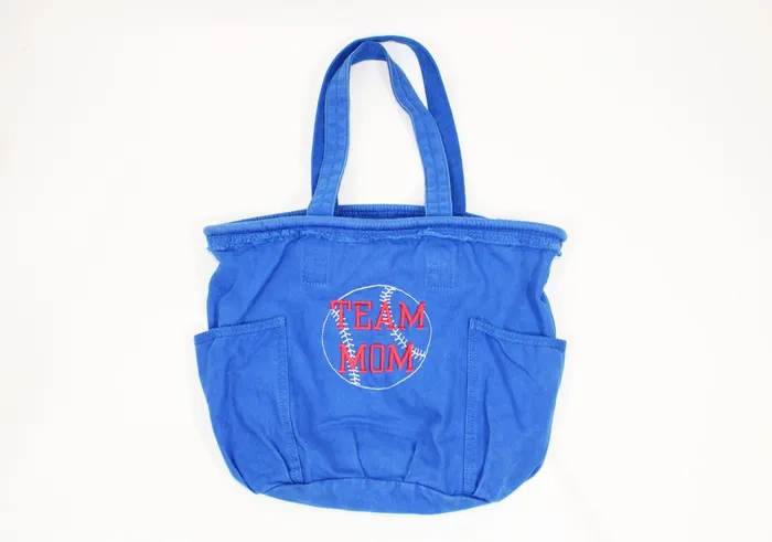 Rings Jubilee Thrift ThirtyOne Retro Metro Blue Team Mom Tote Bag