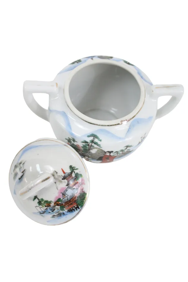 Rings Jubilee Thrift Vintage Japanese White Painted Pot