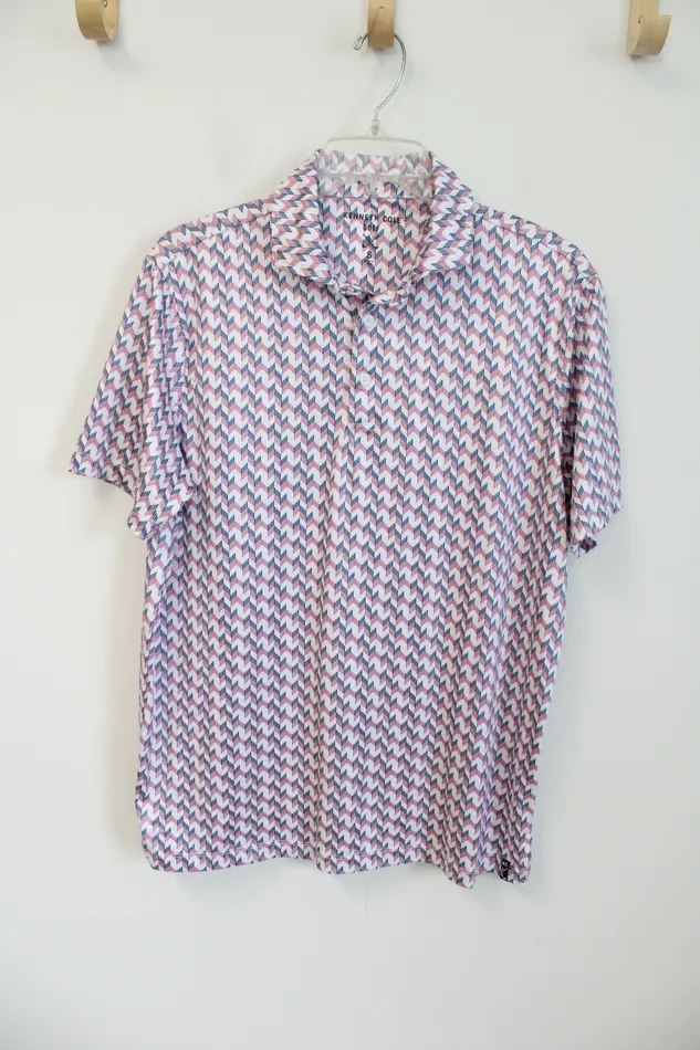 Rings Kenneth Cole Kenneth Cole Golf Pink Blue White Polo Shirt S