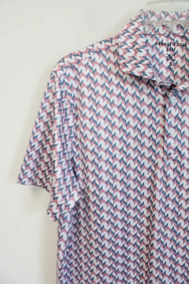 Rings Kenneth Cole Kenneth Cole Golf Pink Blue White Polo Shirt S