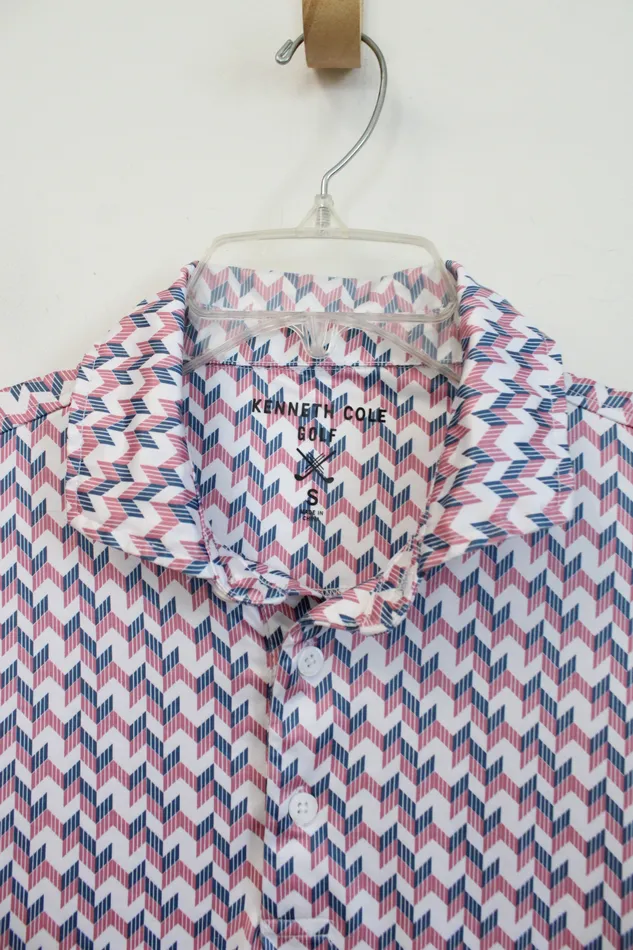 Rings Kenneth Cole Kenneth Cole Golf Pink Blue White Polo Shirt S