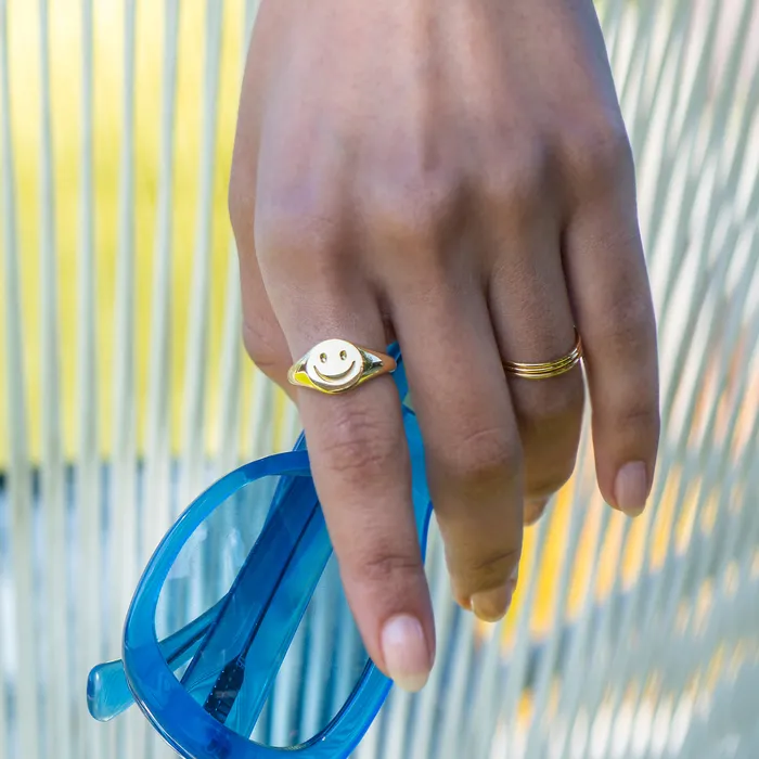 Rings kris nations Happy Signet Ring