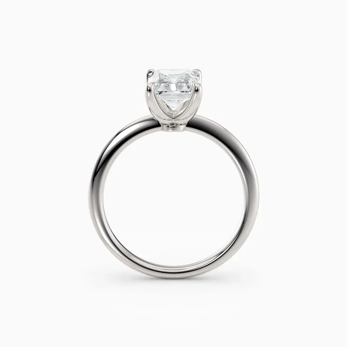 Rings Lolo Thin Emerald Cut Solitaire Engagement Ring Honey Jewelry Co