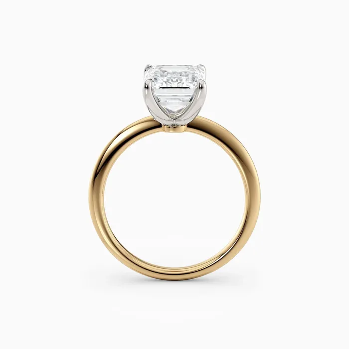 Rings Lolo Thin Emerald Cut Solitaire Engagement Ring Honey Jewelry Co