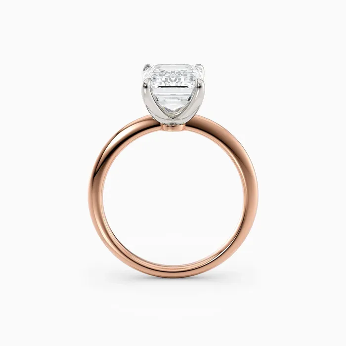 Rings Lolo Thin Emerald Cut Solitaire Engagement Ring Honey Jewelry Co