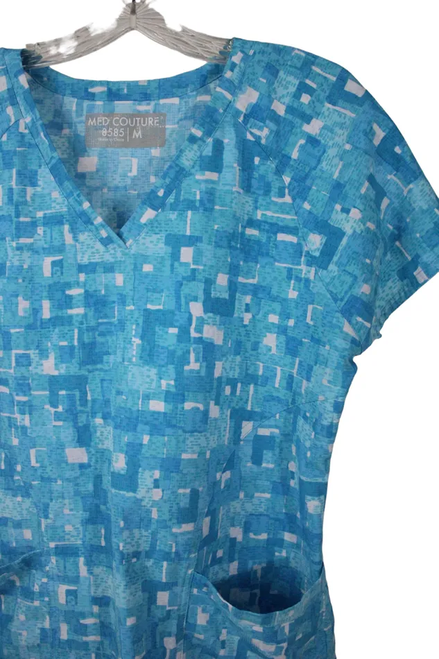 Rings MED Couture Blue Scrub Top M MED Couture