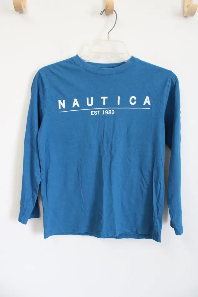 Rings Nautica Nautica Blue Logo Long sleeved Tee Youth L 1416