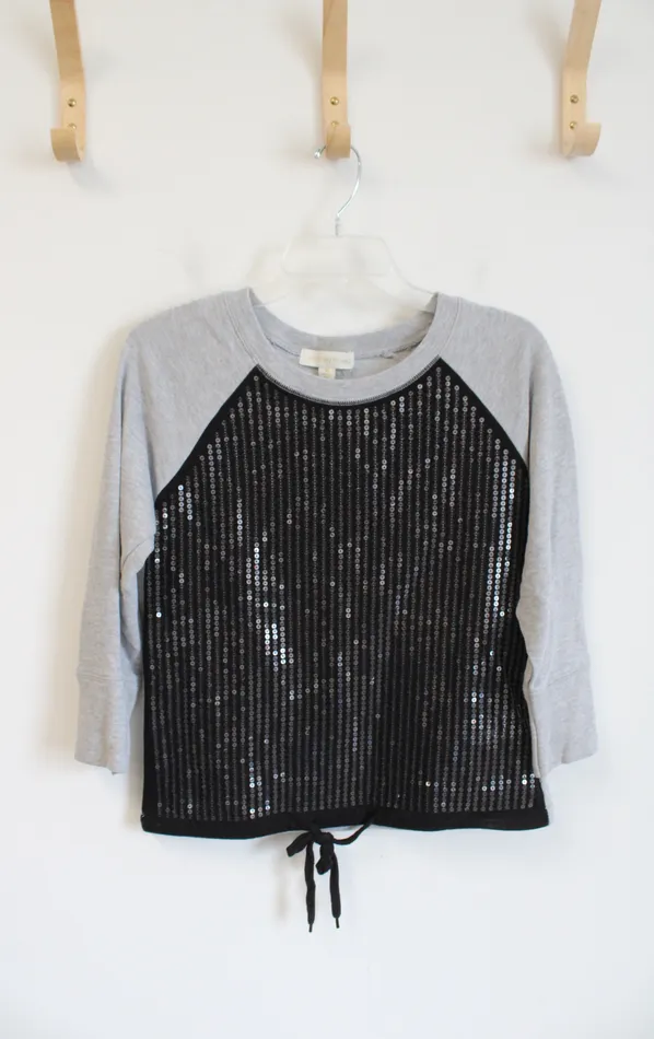 Rings Nicki Minaj Nicki Minaj Gray Black Sequined Top M