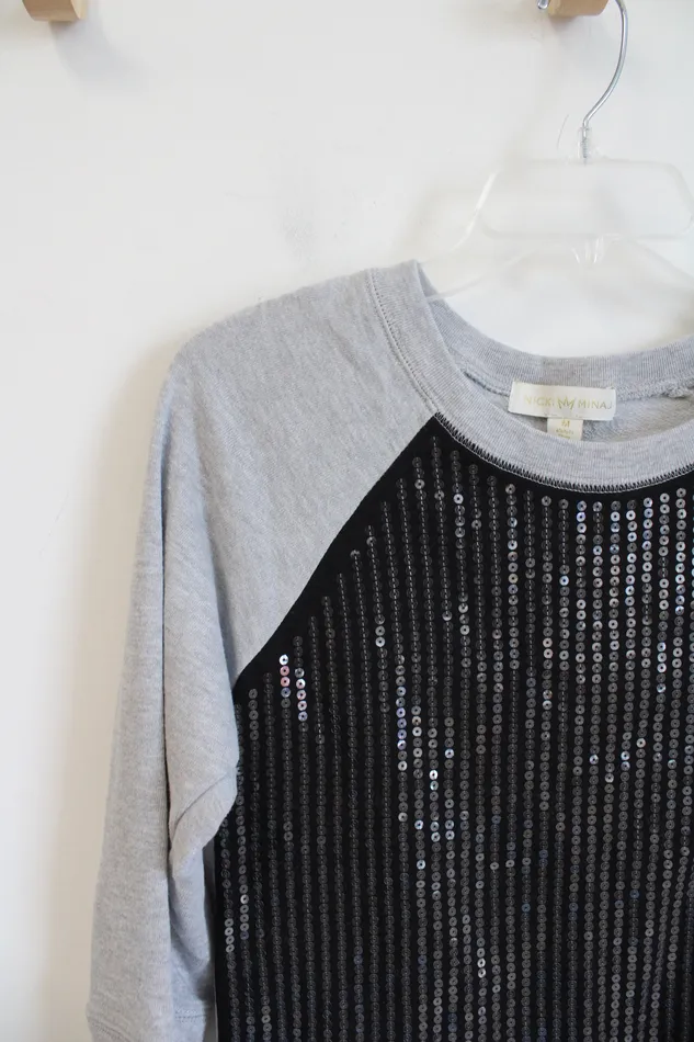 Rings Nicki Minaj Nicki Minaj Gray Black Sequined Top M